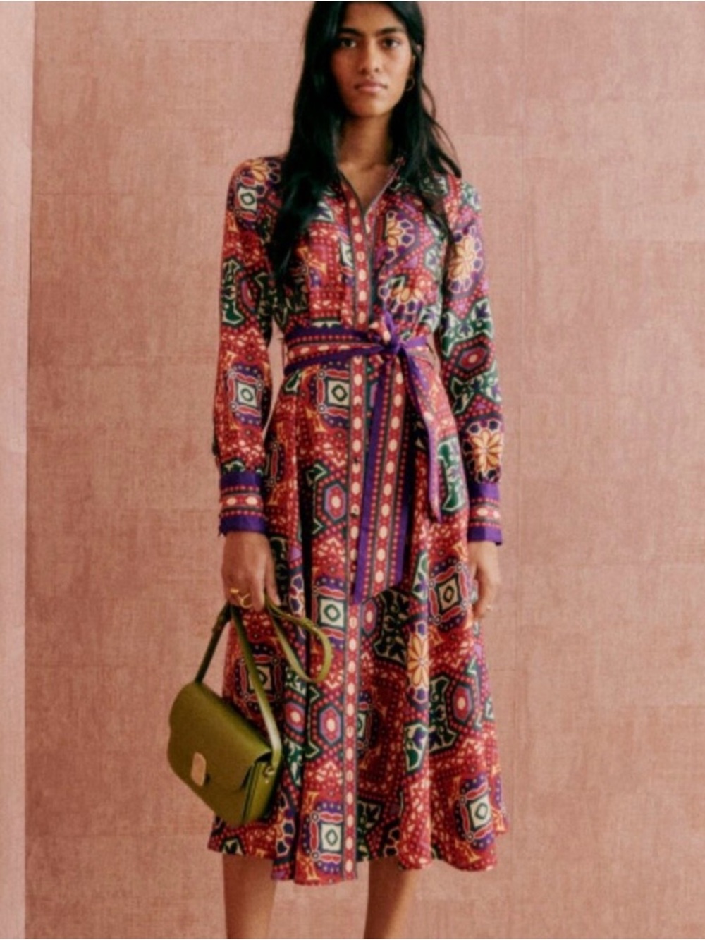 Sézane Laureana Midi Dress FR 34